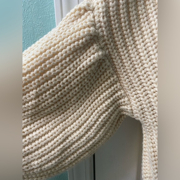 Sachin & Babi Kit Beaded Shaker Stitch One-Shoulder Sweater in Ivory - Picture 9 of 9